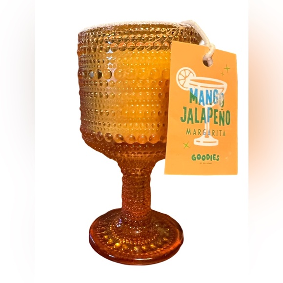 Goodies NWT 2 Mango Jalapeño Margarita Scented Candles Rust Hob Knob Glass - Picture 2 of 7